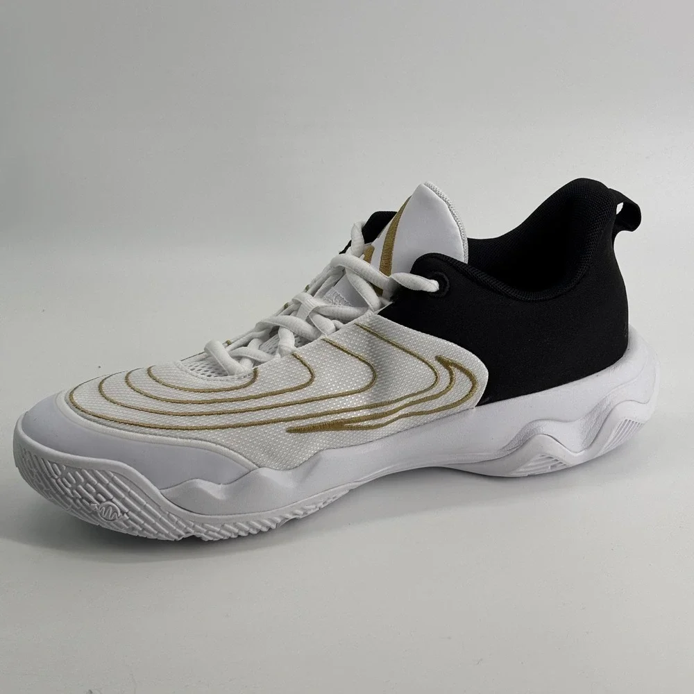 Nike Giannis Immortality 4 GS 7Y White Black Gold FZ6734-100 New Basketball Shoe